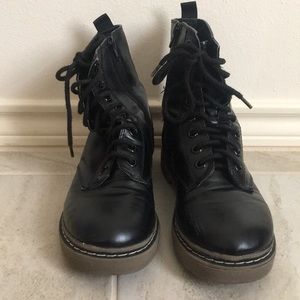 Black lace up Boots